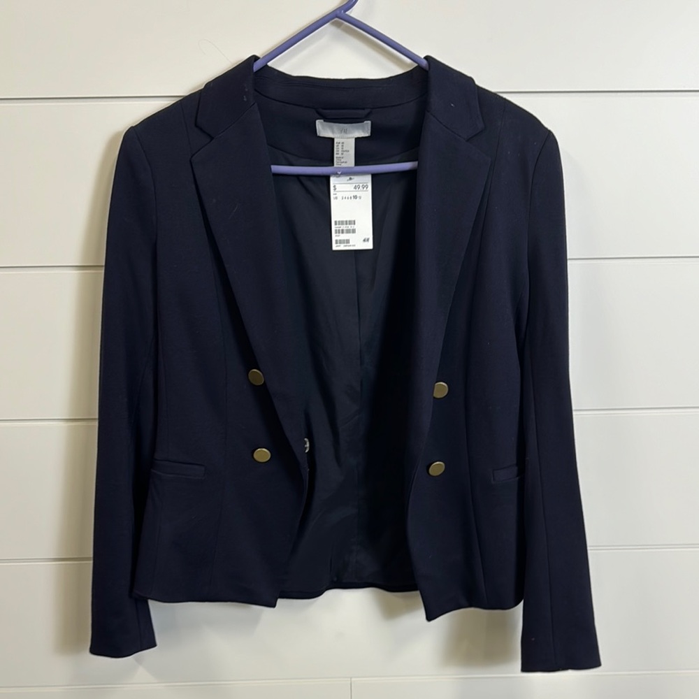 Women's Navy Blazer with Gold Buttons